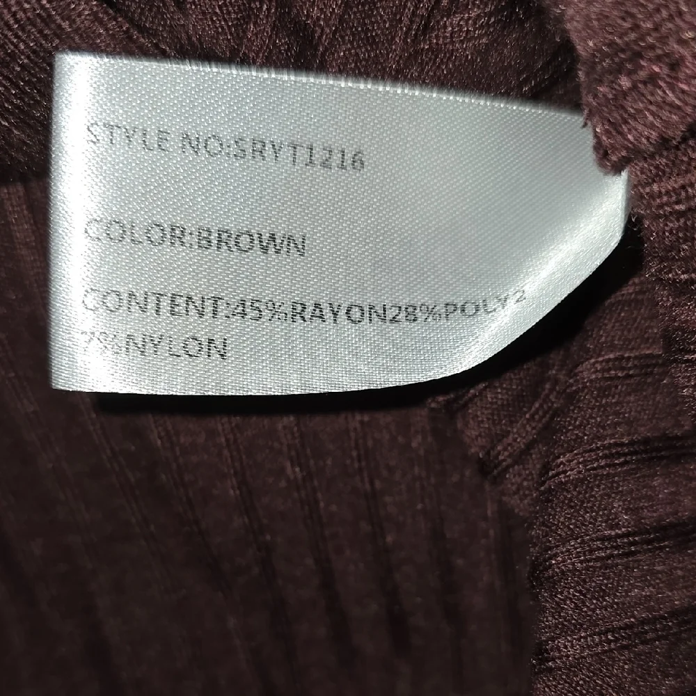 SOPHIE RUE Womens Brown Ribbed Shirt NWT - Picture 4 of 4